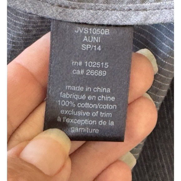 John Varvatos Seersucker Jacket Blazer 38 JVS1050B Cotton Zipper Pocket Office - Picture 15 of 16